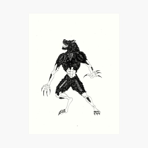 loup garou Impression artistique