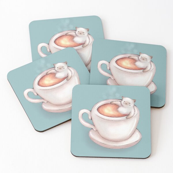Item preview, Kittea: kawaii siamese cat in a cup of tea designed and sold by Denise, Denisn't.