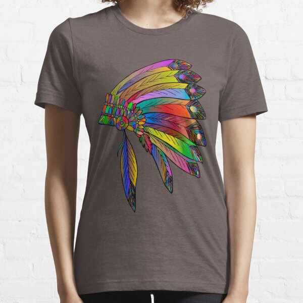  Women's Feathered Indians Native American T-Shirt