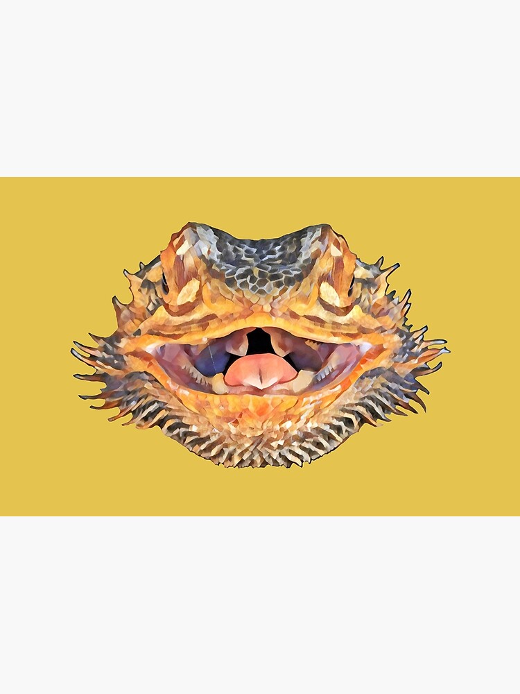 "Bearded Dragon "Gaping" " Zipper Pouch for Sale by tokagedesigns
