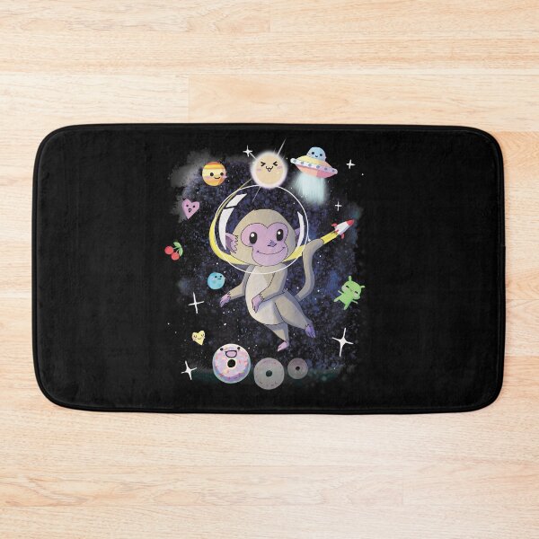 Item preview, Space Monkey Art Gifts with Hearts, Cherries, Donuts, Planets, Aliens and Rocket Ship designed and sold by fatamyfan1.