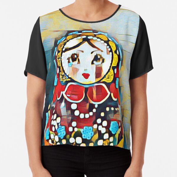 Babushka/Matryoshka doll Chiffon Top