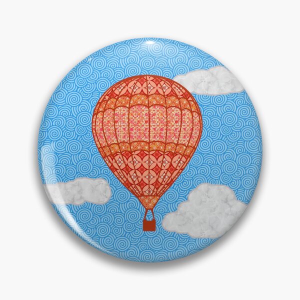 Item preview, Hot Air Balloon, Coral Orange Against Blue Sky designed and sold by Marymarice.
