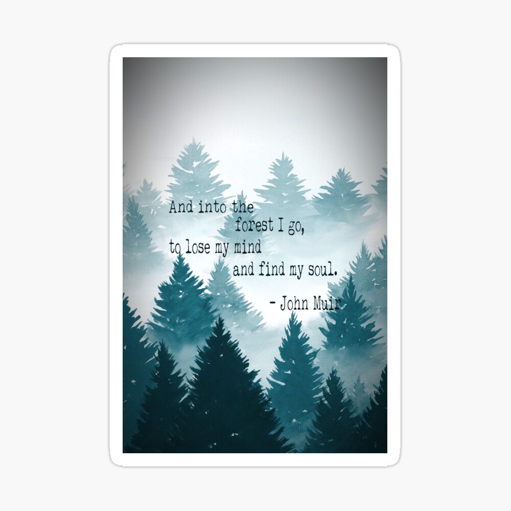 John Muir - Forest And Soul Quote" Poster By Nikkimouse82 | Redbubble