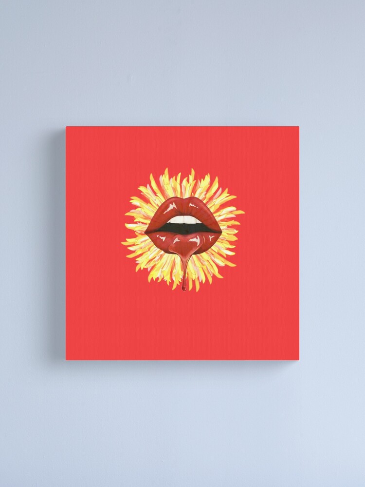 Louis Vuitton Dripping Lips Canva - Canvas Art Print