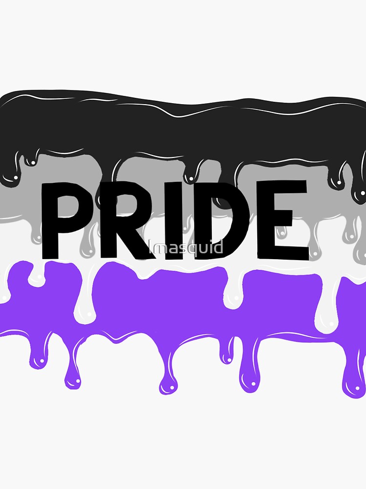 Ace Pride Drip Sticker By Imasquid Redbubble