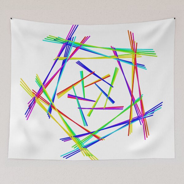 Item preview, Mikado Colorful Lines Abstract Symbol Design designed and sold by Dator-Abstracts.