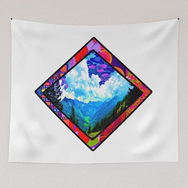 Item preview, Retro Hippy Mountains  designed and sold by artbyomega.