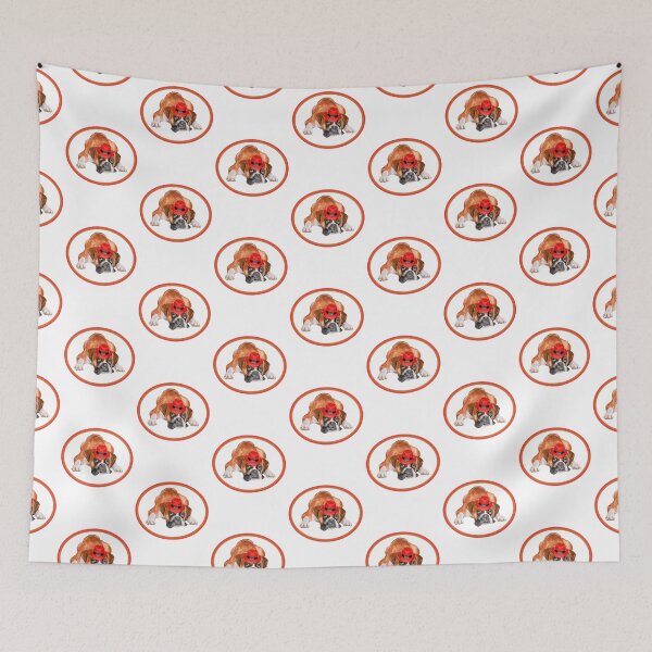 Item preview, Funny Boxer in Red Hat! Especially for Boxer dog owners! designed and sold by rs-designs.