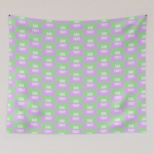 Item preview, She/They Genderqueer Pride designed and sold by keatonposada.