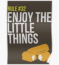 Zombie Survival Guide - Rule #32 - Enjoy the Little Things Poster