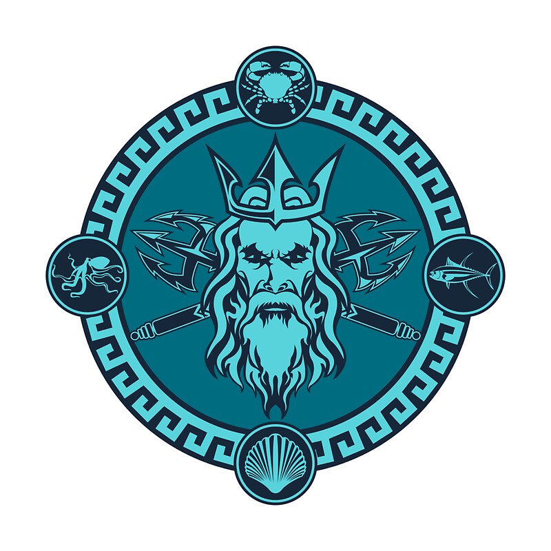 " Poseidon" Stickers by defilemorality | Redbubble