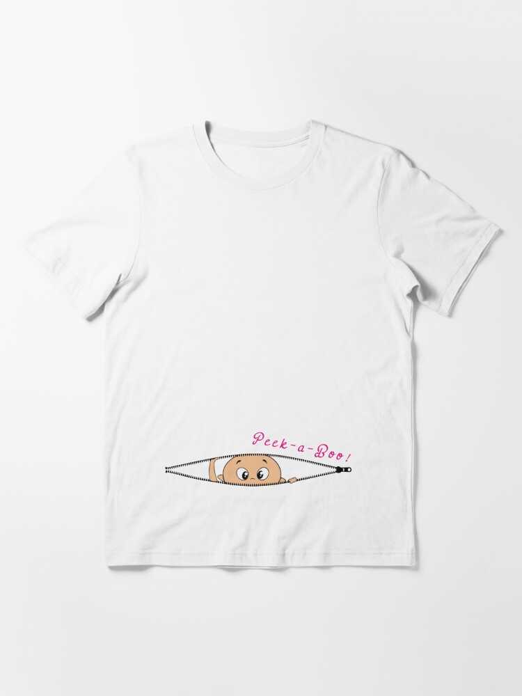 Baby loading, Funny Maternity Peeking Out Maternity T-shirt Essential T- Shirt for Sale by wabeen