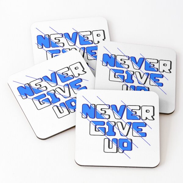 Item preview, Never give up designed and sold by NerdySherds.
