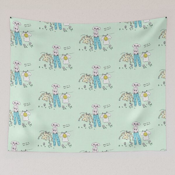 Item preview, Clothesline Lamb wearing pants - Cartoon  designed and sold by clunkypicnic.