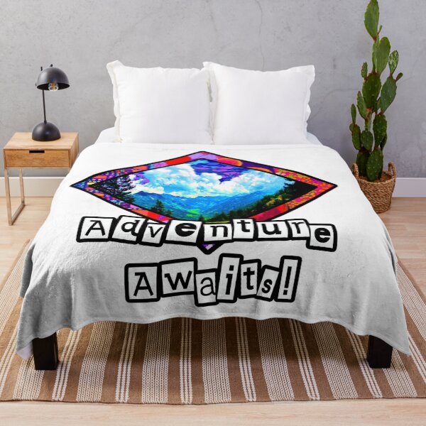 Item preview, Adventure Awaits Mountains  designed and sold by artbyomega.