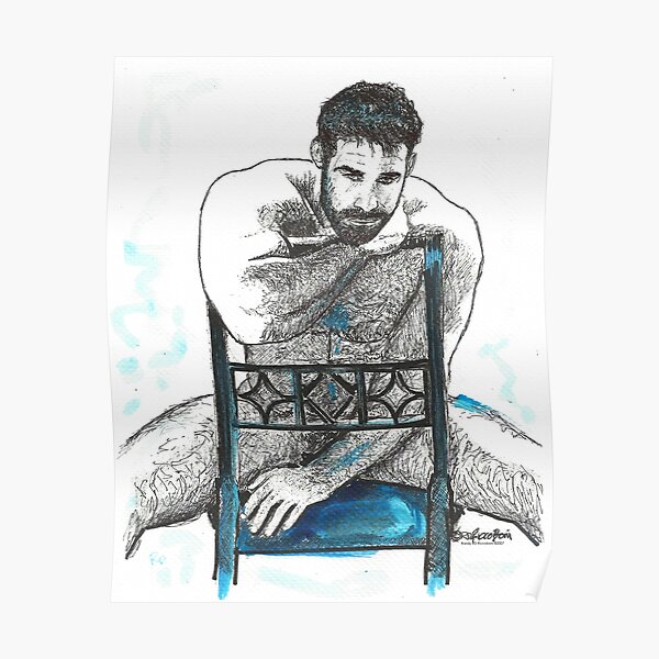 Big Daddy Bear in the Blue Chair Poster