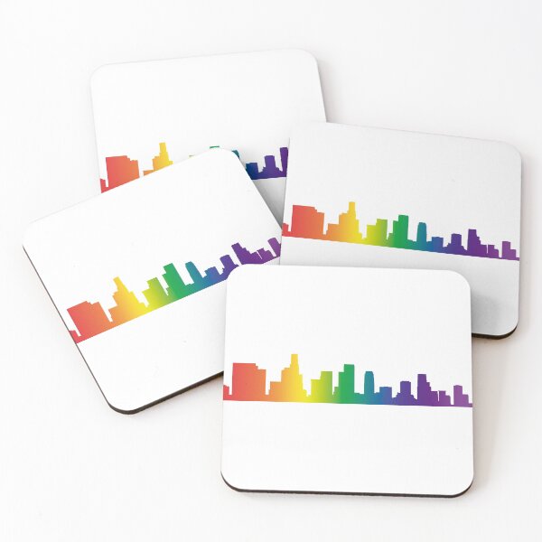 Item preview, Los Angels Skyline in Rainbow designed and sold by mattpanta.
