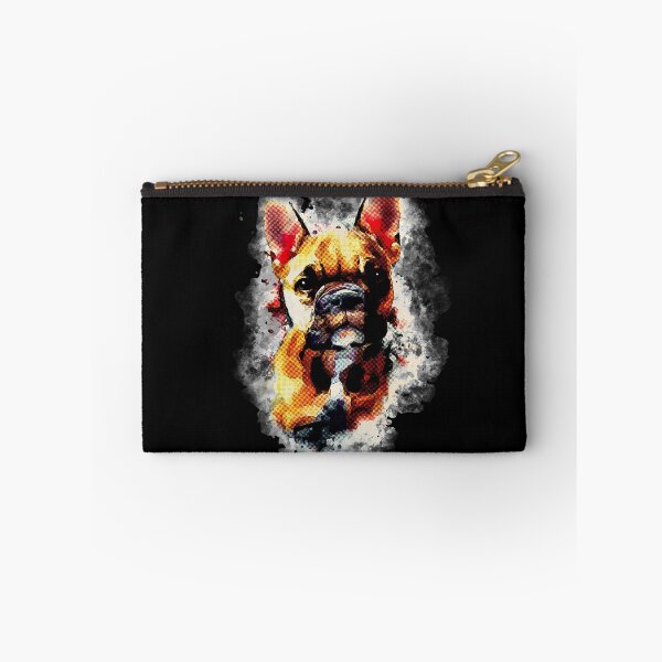 Item preview, French bulldog colorfull vintage style designed and sold by Collagedream.
