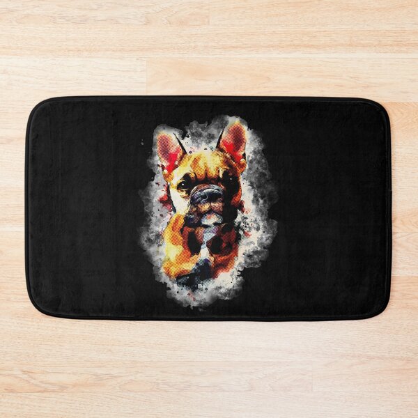 Item preview, French bulldog colorfull vintage style designed and sold by Collagedream.