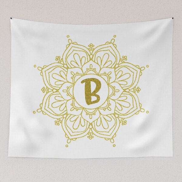 Item preview, Gold Glitter Monogram Mandala Art - Letter B designed and sold by MysticMagpie.