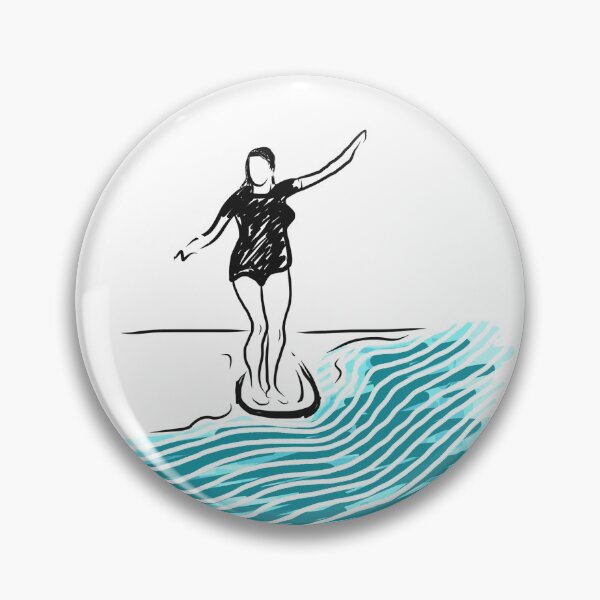 Item preview, Woman surfing longboarding surf life hawaii designed and sold by Tropical Blood.