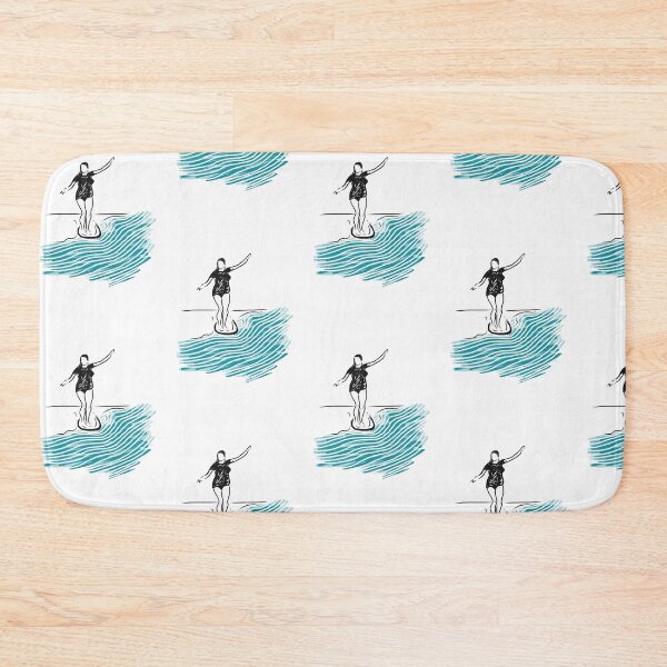 Item preview, Woman surfing longboarding surf life hawaii designed and sold by Tropical Blood.