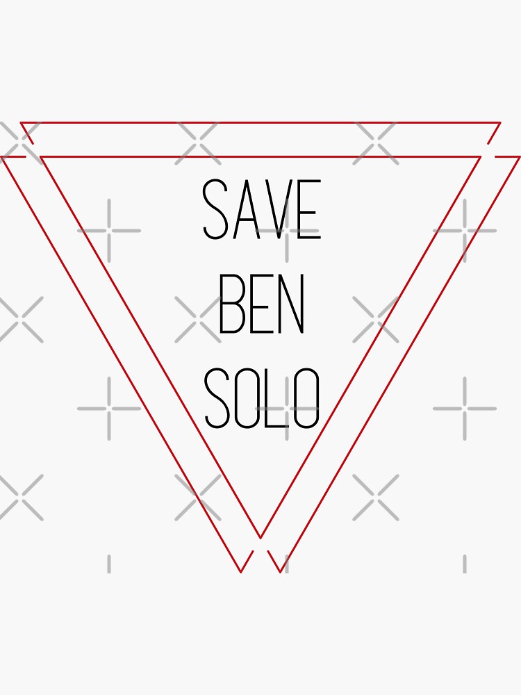 Imagen 3 de 3, Pegatina con la obra Salva a Ben Solo, diseñada y vendida por wegotsbadblood.