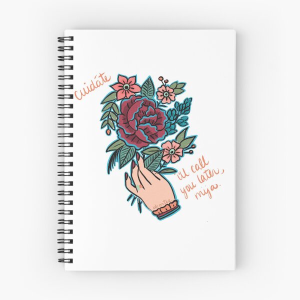 Item preview, Cuídate mija flower bouquet hand tattoo designed and sold by cortezmadeco.