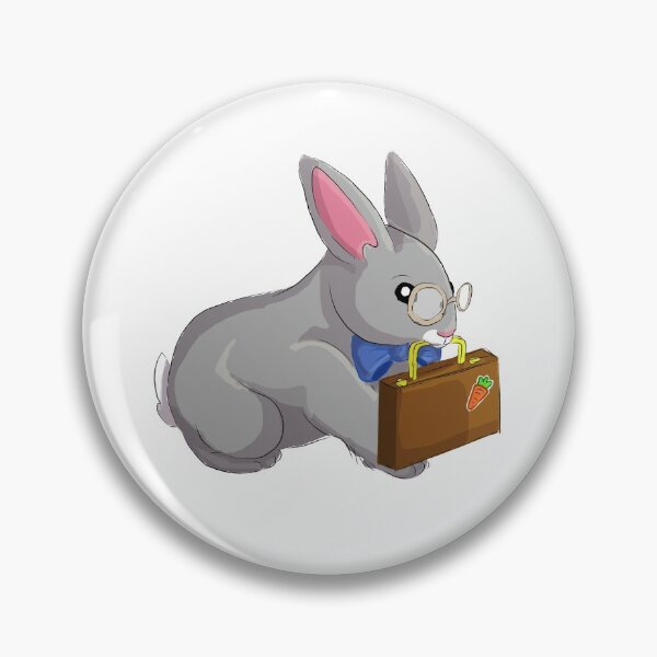 Item preview, Cute Business Man Bunny (Sticker Design) designed and sold by ParasolMushroom.