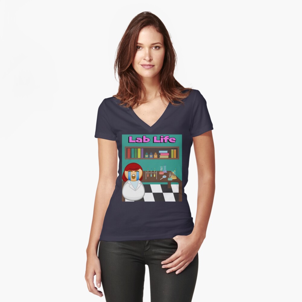 Item preview, Fitted V-Neck T-Shirt designed and sold by DNAtured.