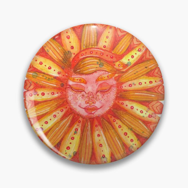 Item preview,  sunflower face illustrated in watercolor designed and sold by Nayiart.