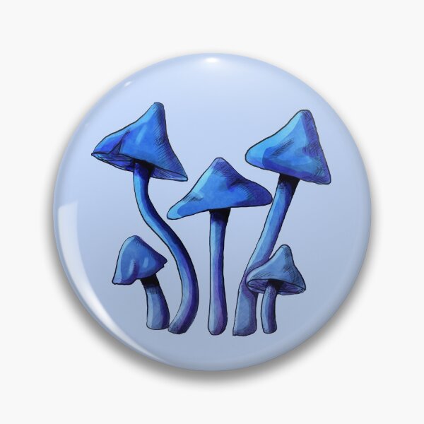 Item preview, Sky Blue Mushroom Sticker Design designed and sold by ParasolMushroom.