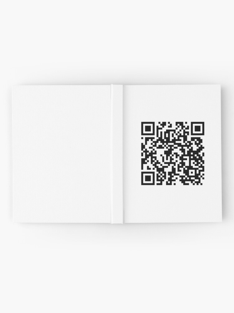 Rick Roll Your Friends! QR code that links to Rick Astley's “Never Gonna  Give You Up”  music video Spiral Notebook for Sale by ApexFibers