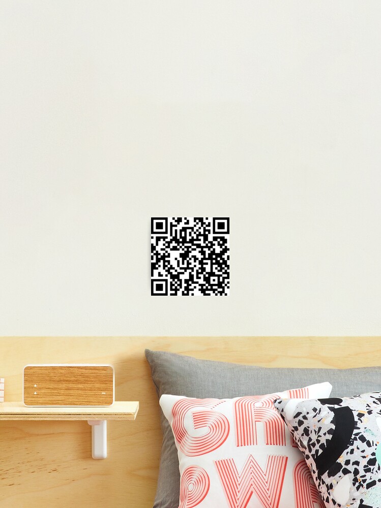 Rick Roll QR Code Large | Framed Art Print