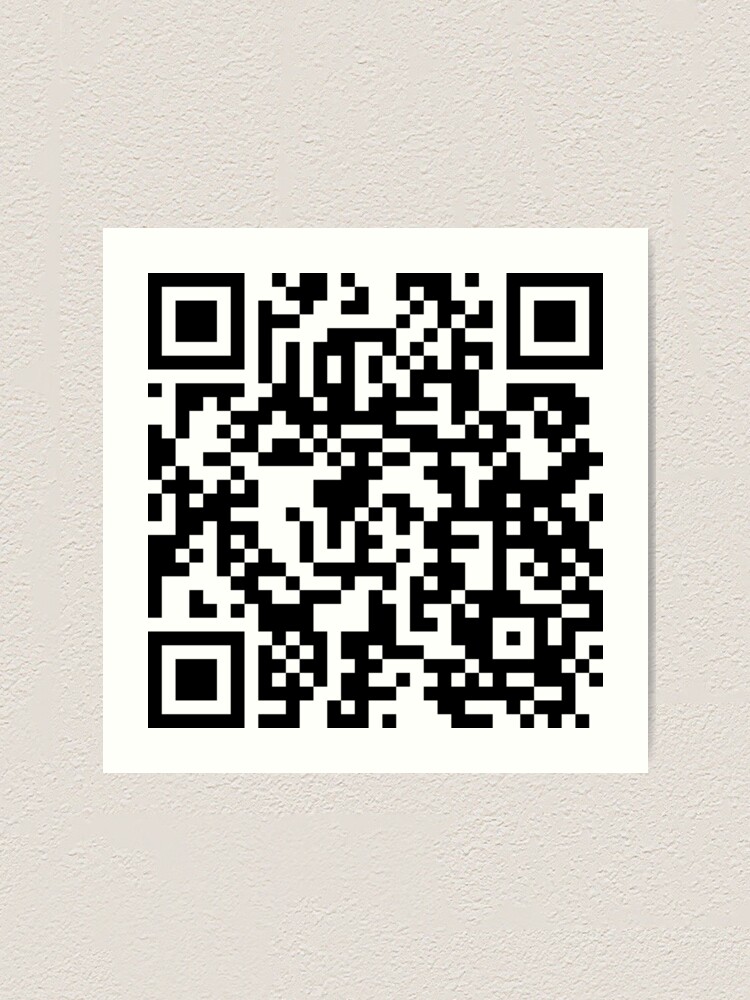 Rick Roll - QR Code | Art Print