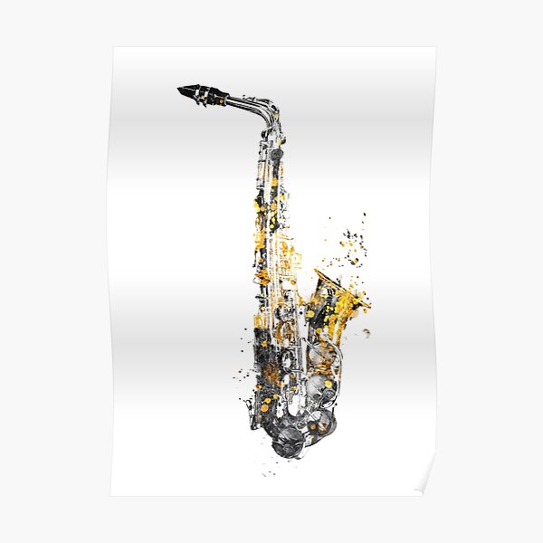 Saxophone music art #saxophone Premium Matte Vertical Poster