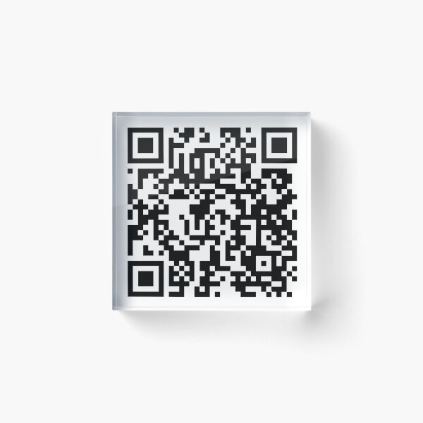 RICKROLL QR code 3d printed wall art decor gag gift funny sign