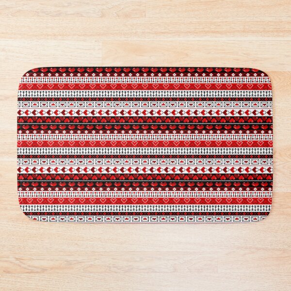 Item preview, 8 Bit Pixel Art - Valentine Stripes Heart Pattern - Red designed and sold by WickedRefined - Nicole Demereckis.