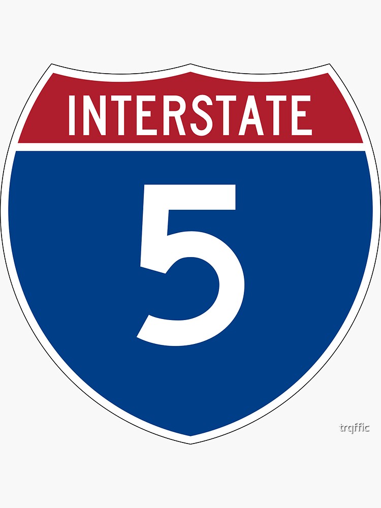 “Interstate 5 freeway sign” Sticker for Sale by trqffic | Redbubble