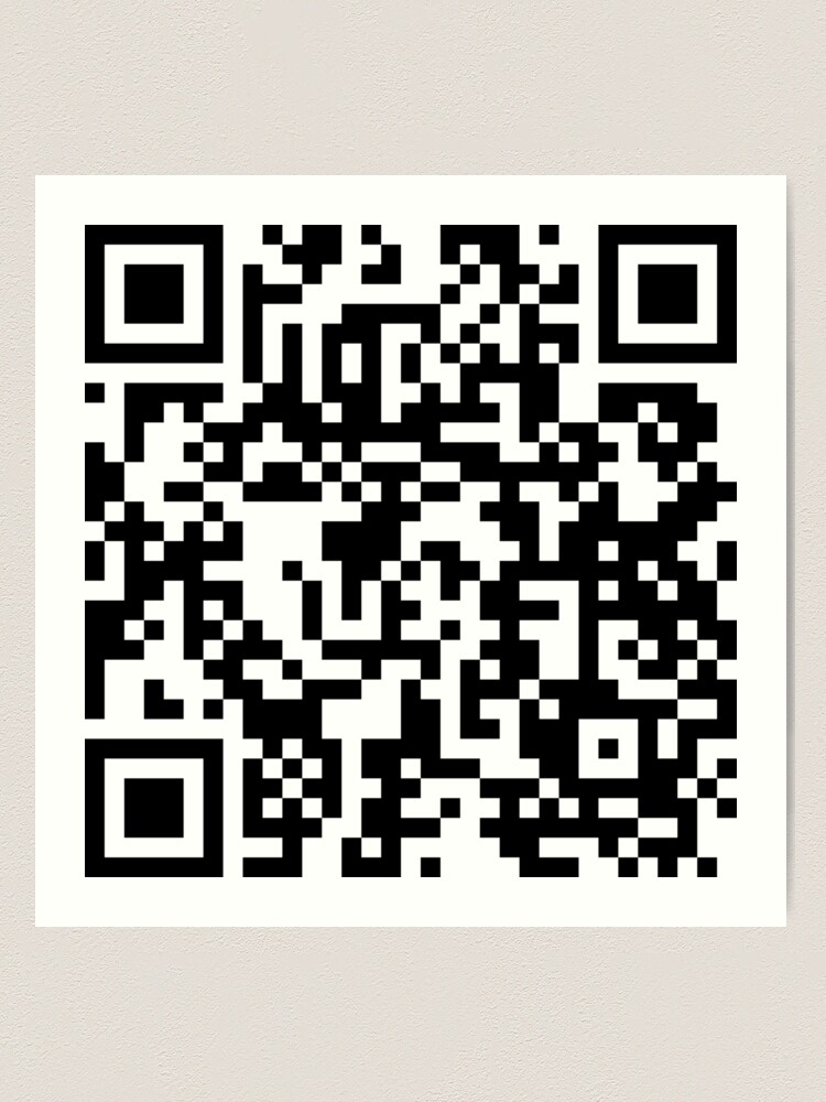 rickroll qr code Art Board Print for Sale by bsashop