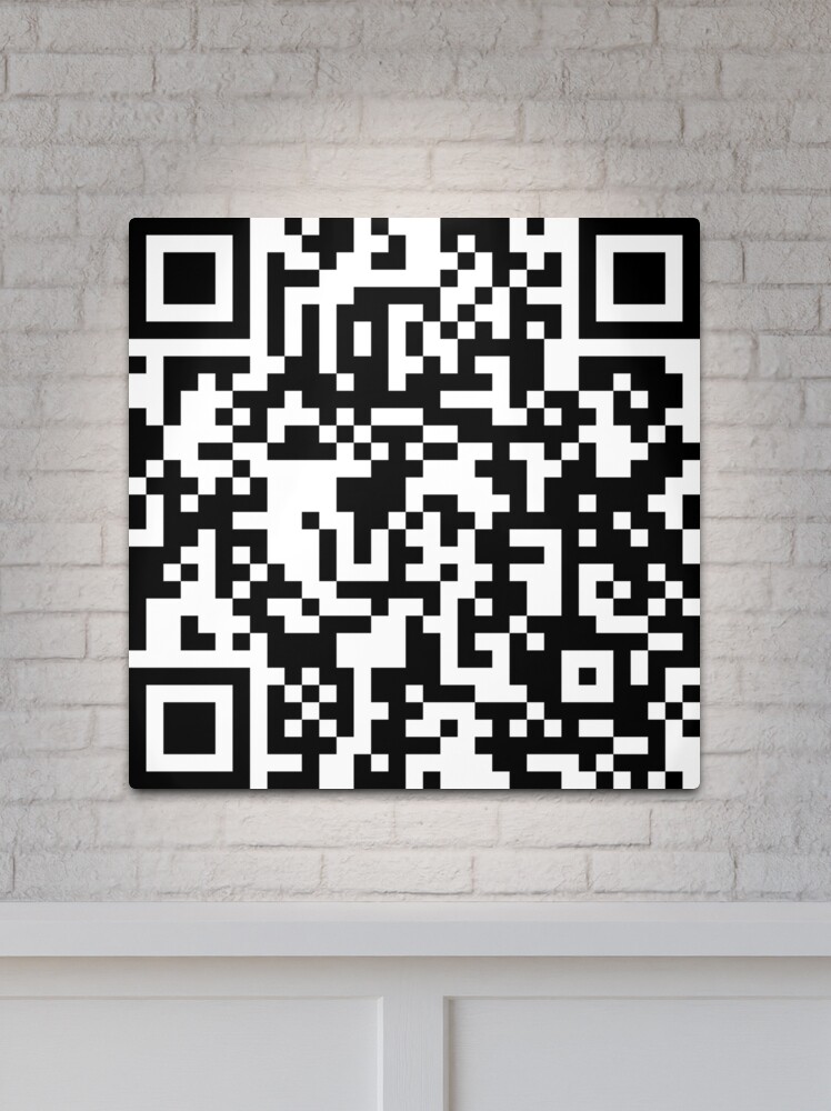 Rick Roll QR Code Prank Metal Print by Ally Says Hi - Pixels