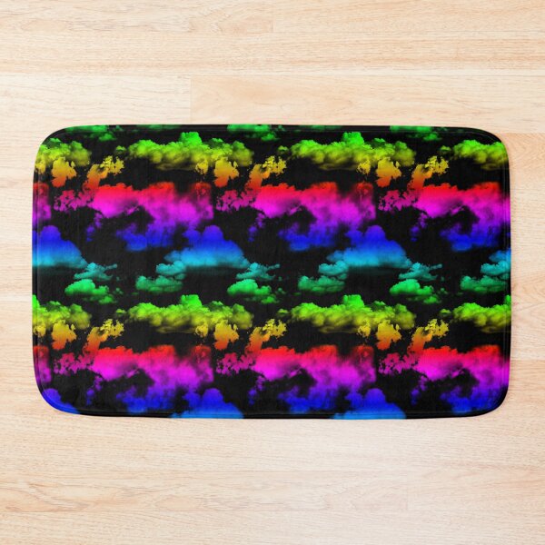 Item preview, Black Sky with Rainbow Clouds Pattern   designed and sold by WickedRefined - Nicole Demereckis.