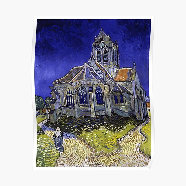 L'église d'Auvers-sur-Oise (1890) Par van Gogh Poster