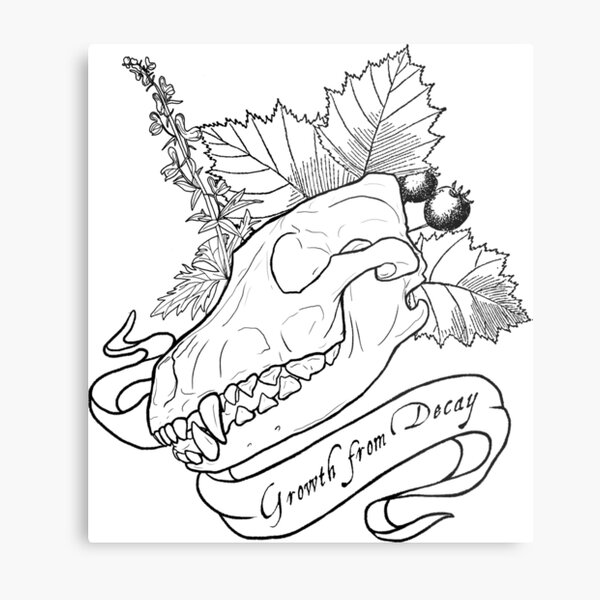 Hollowheart Keep - B&W Metal Print