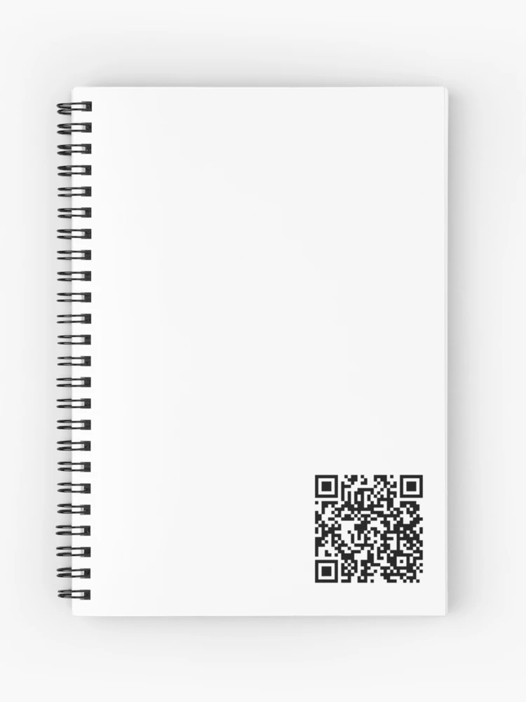 Rick Roll QR Code Troll | Spiral Notebook