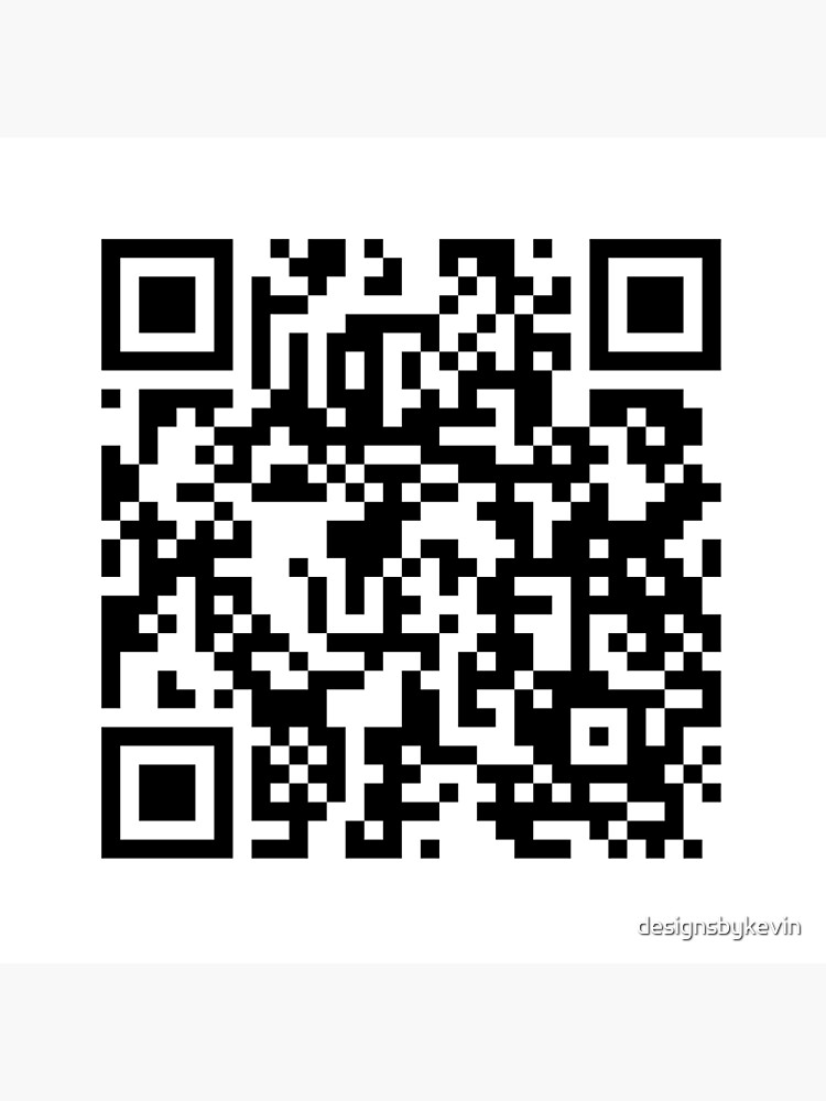 Rick roll qr code with no ads - stickers | Art Board Print