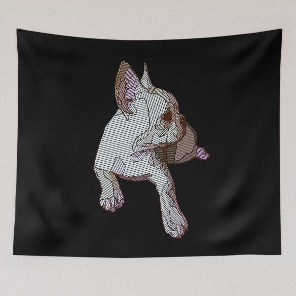 Item preview, French bulldog polygon style designed and sold by Collagedream.