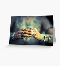 Brides hands Greeting Card