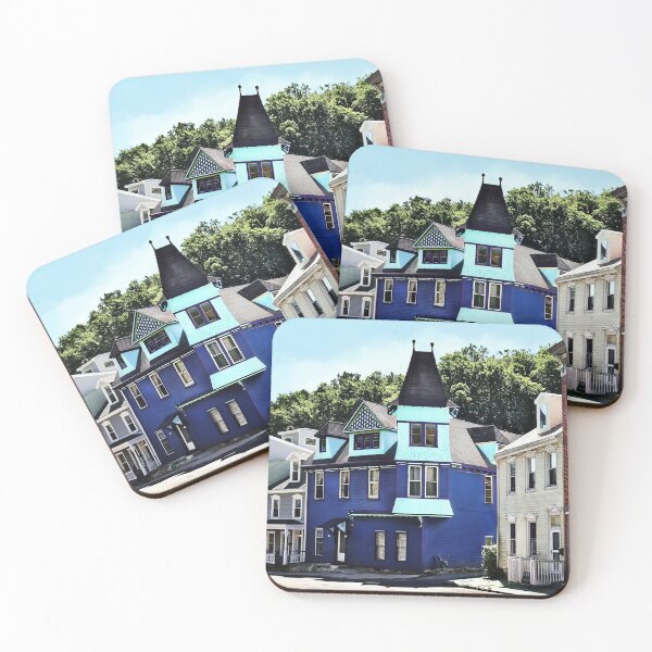 Item preview, Jim Thorpe PA - Street With Blue Building designed and sold by Susan Savad.